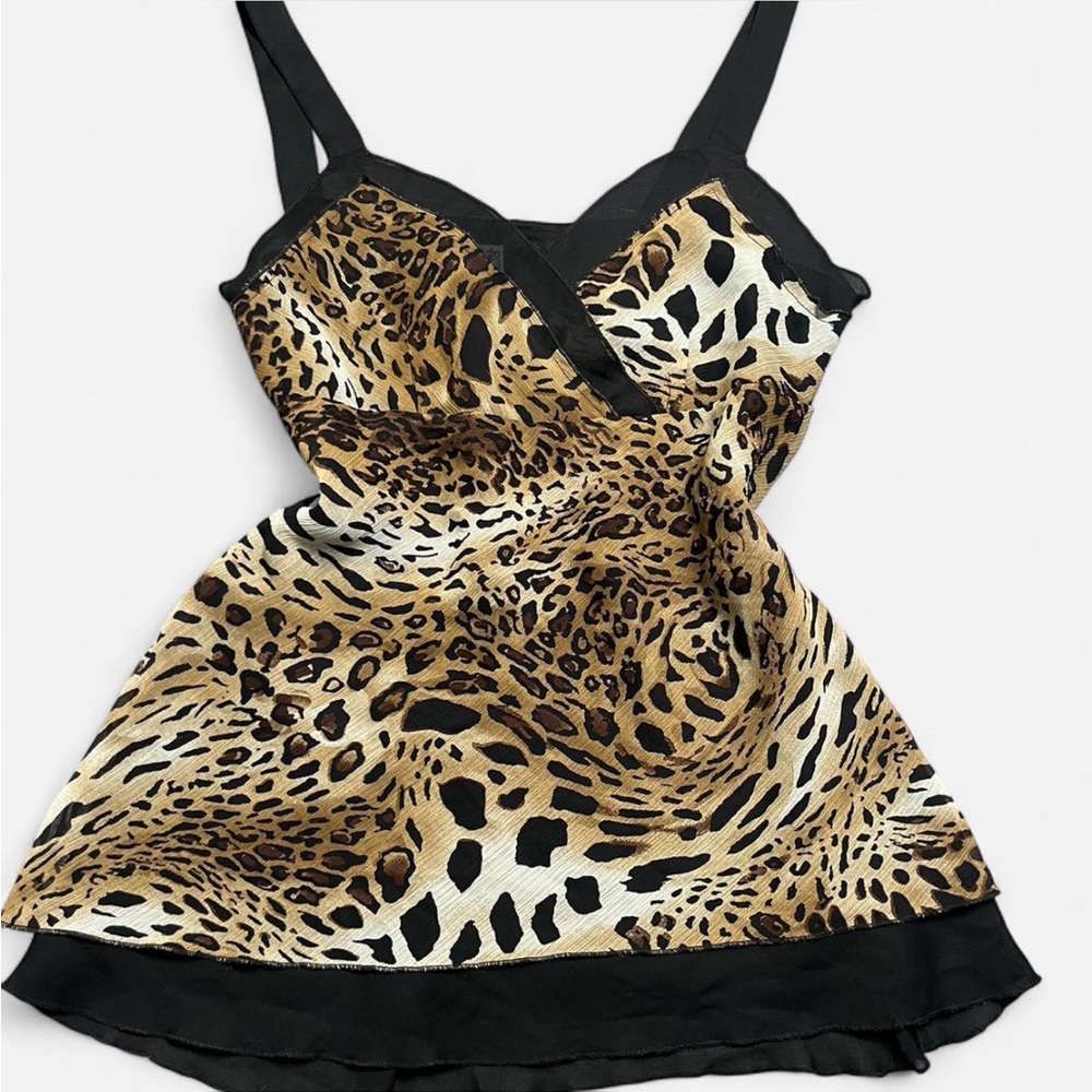 Studio Leopard Print Dress with Black Accents